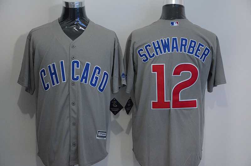 Chicago Cubs #12 Kyle Schwarber Gray Road New Cool Base Stitched Baseball Jersey,We sell and wholesale Chicago Cubs #12 Kyle Schwarber Gray Road New Cool Base Stitched Baseball Jersey on line form chian!